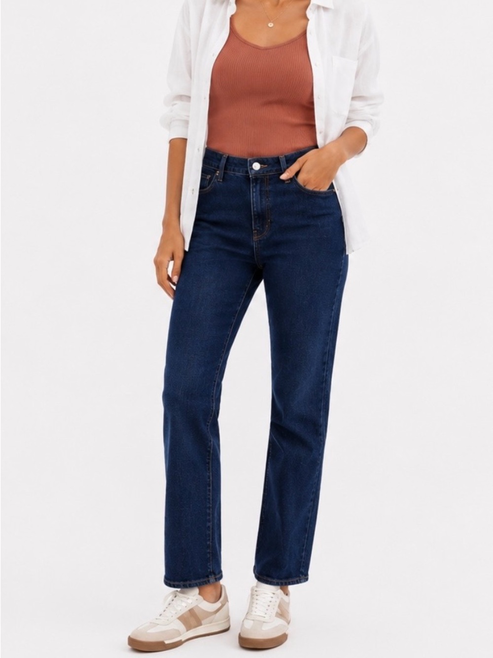 Lucky Brand Dark Sweet Mid-Rise Straight Leg Jeans 6/28. NWT